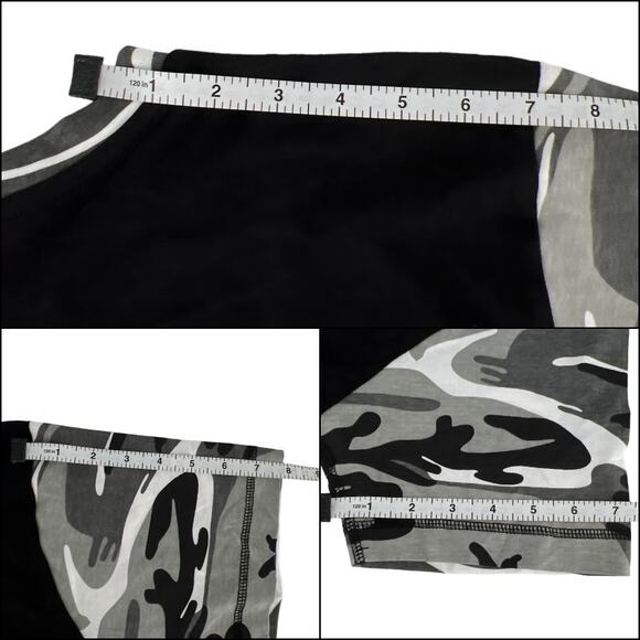 Code Five Men's Black/Camo Short Sleeve Tee Shirt Top Medium 100% Cotton - Picture 12 of 13